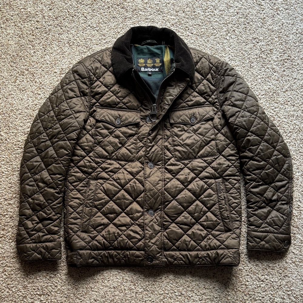 Barbour Quilted Jacket in Olive Green